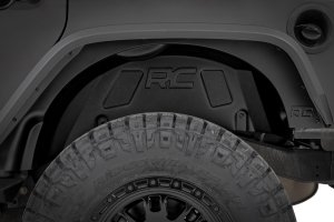 Jeep Wrangler Unlimited Wheel Well Liners (2) - Rear - Rough Country - Rough Country - Black - '07-'18